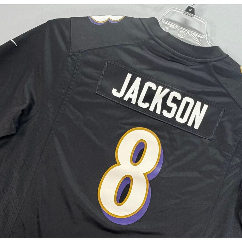 Lamar Jackson #8 Baltimore Ravens Nike On Field Black NFL Jersey Men’s XL